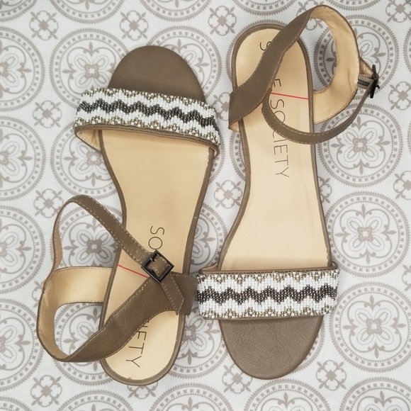 Sole Society Shoes - Sole Society Beaded Sandals Size 9